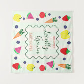 Plaatselijk geteelde Baby shower van de landbouwma Wandkleed (Voorkant (horizontaal))