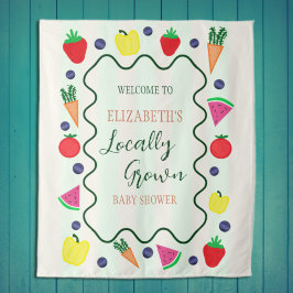 Plaatselijk geteelde Baby shower van de landbouwma Wandkleed