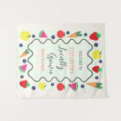 Plaatselijk geteelde Baby shower van de landbouwma Wandkleed (Voorkant (horizontaal))