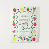 Plaatselijk geteelde Baby shower van de landbouwma Wandkleed (Voorkant)