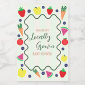 Plaatselijk geteelde Baby shower van de landbouwma Wijn Etiket (Enkel label)