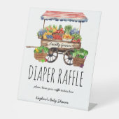 Plaatselijk geteelde boeren baby showers luierlote reclamebord met voetstuk (Voorkant)