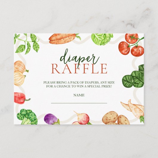 Plaatselijk geteelde boeren markt Baby shower luie Informatiekaartje (Voorkant)