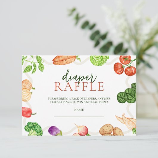 Plaatselijk geteelde boeren markt Baby shower luie Informatiekaartje (Staand voorkant)