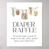 Plaatselijk geteelde boeren Markt Luier Raffle tek Poster (Voorkant)