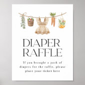 Plaatselijk geteelde boeren Markt Luier Raffle tek Poster (Voorkant)