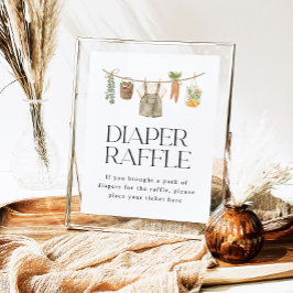 Plaatselijk geteelde boeren Markt Luier Raffle tek Poster