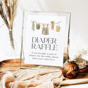 Plaatselijk geteelde boeren Markt Luier Raffle tek Poster