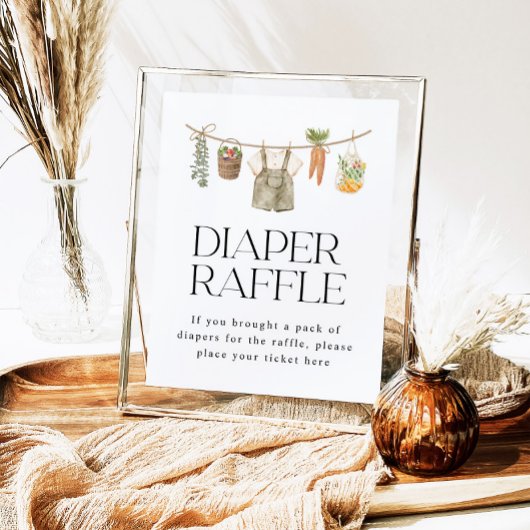 Plaatselijk geteelde boeren Markt Luier Raffle tek Poster