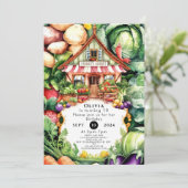 Plaatselijk geteelde boeren markt verjaardag kaart (Staand voorkant)