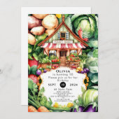 Plaatselijk geteelde boeren markt verjaardag kaart (Voorkant / Achterkant)