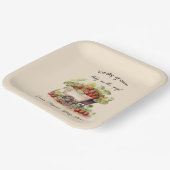 Plaatselijk geteelde boeren zetten aardbeienwagen  papieren bordje (Gebogen)