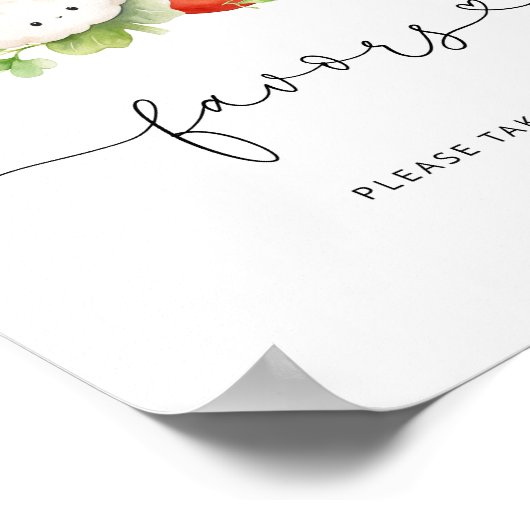 Plaatselijk geteelde groenten baby shower Favors Poster (Hoek)