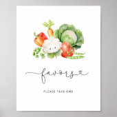 Plaatselijk geteelde groenten baby shower Favors Poster (Voorkant)