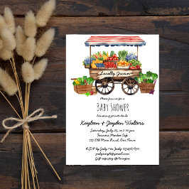 Plaatselijk geteelde landbouwers brengen baby show kaart