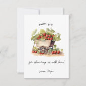 Plaatselijk geteelde landbouwers verhandelen aardb bedankkaart (Voorkant)