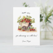 Plaatselijk geteelde landbouwers verhandelen aardb bedankkaart (Staand voorkant)