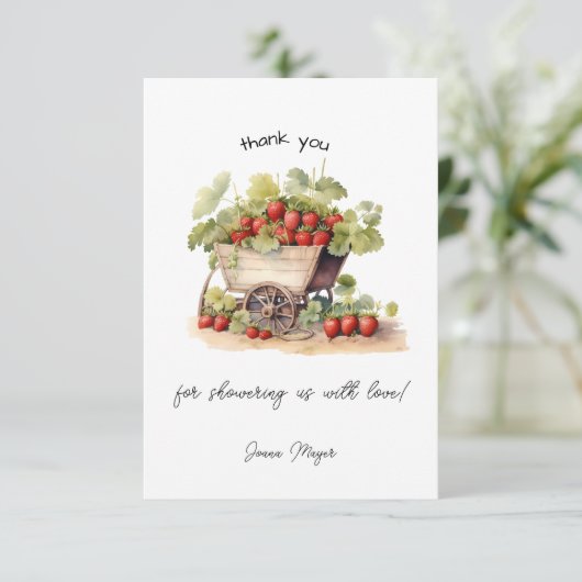 Plaatselijk geteelde landbouwers verhandelen aardb bedankkaart (Staand voorkant)