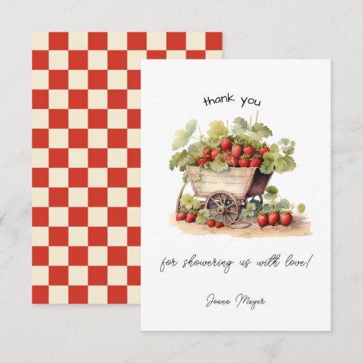 Plaatselijk geteelde landbouwers verhandelen aardb bedankkaart (Voorkant / Achterkant)