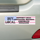 Plaatselijk kopen bumpersticker (Op auto)