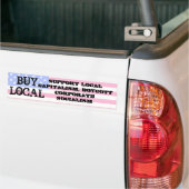 Plaatselijk kopen bumpersticker (Op Truck)