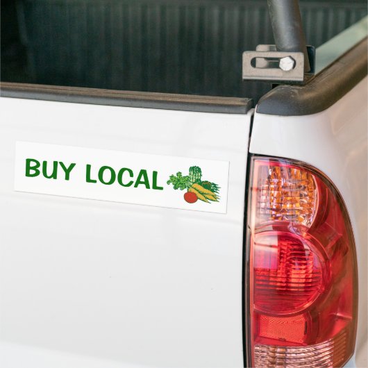 Plaatselijk kopen bumpersticker (Op Truck)