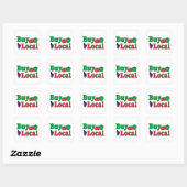 Plaatselijk kopen vierkante sticker (Vel)