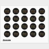 Plaatselijke auteur Goud Zwart boek Promo Ronde Sticker (Vel)