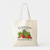 Plaatselijke stad | Landbouwmarkt Tote Bag (Achterkant)