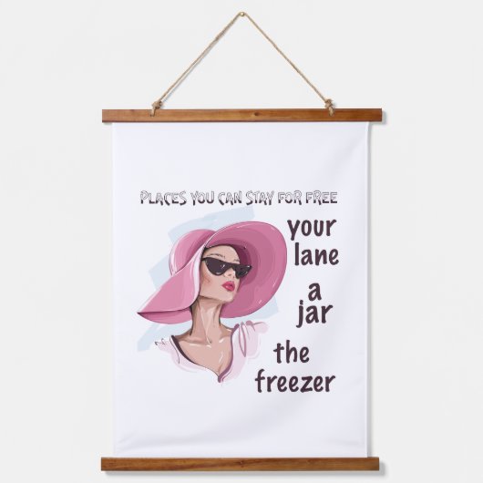 Plaatsen om gratis te verblijven hangend wandkleed (Voorkant)