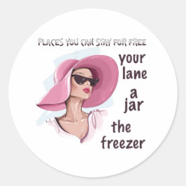 Plaatsen om gratis te verblijven ronde sticker