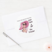 Plaatsen om gratis te verblijven ronde sticker (Envelop)