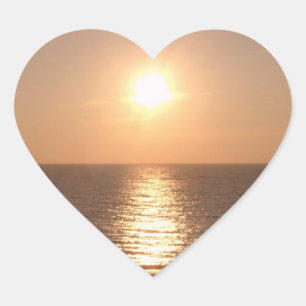 Plaatsende Zon Hart Sticker