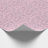 Plaatsers van wit-roze parels op roze fluweel cadeaupapier (Hoek)
