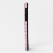 Plaatsers van wit-roze parels op roze fluweel Case-Mate iPhone case (Achterkant/links)