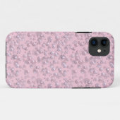 Plaatsers van wit-roze parels op roze fluweel Case-Mate iPhone case (Achterkant (horizontaal))