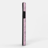 Plaatsers van wit-roze parels op roze fluweel Case-Mate iPhone case (Achterkant/rechts)
