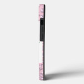 Plaatsers van wit-roze parels op roze fluweel Case-Mate iPhone case (Achterkant / Links)