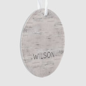 PLAATSJAAR BUITEN Aspen Natural Birch Tree NAME Ornament (voorkant)