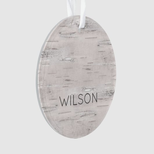 PLAATSJAAR BUITEN Aspen Natural Birch Tree NAME Ornament (voorkant)