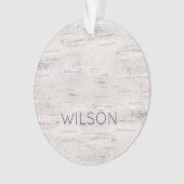 PLAATSJAAR BUITEN Aspen Natural Birch Tree NAME Ornament (voorkant)