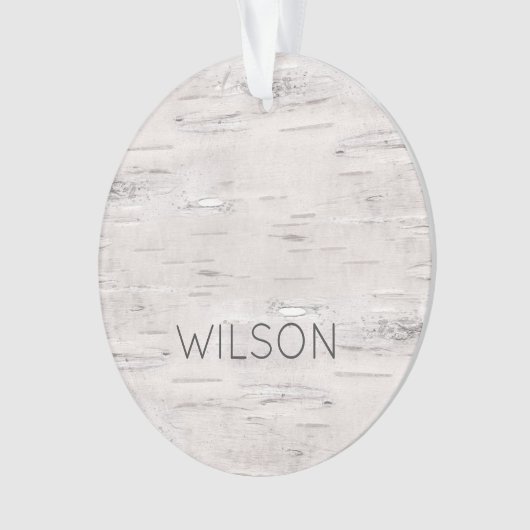 PLAATSJAAR BUITEN Aspen Natural Birch Tree NAME Ornament (voorkant)