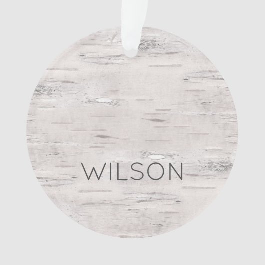 PLAATSJAAR BUITEN Aspen Natural Birch Tree NAME Ornament (voorkant)