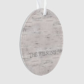 PLAATSJAAR BUITEN Aspen Natural Birch Tree NAME Ornament (voorkant)