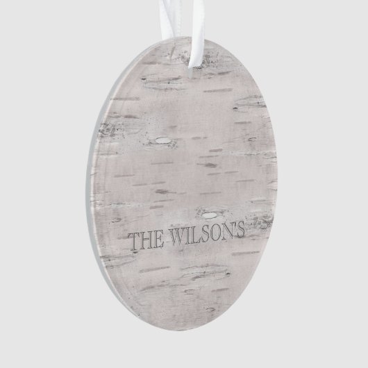 PLAATSJAAR BUITEN Aspen Natural Birch Tree NAME Ornament (voorkant)