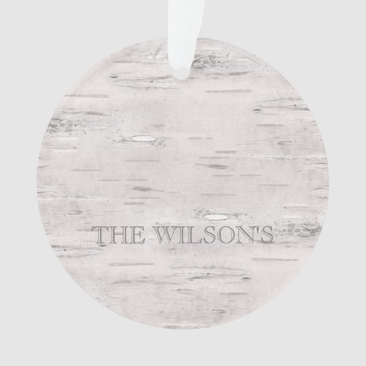 PLAATSJAAR BUITEN Aspen Natural Birch Tree NAME Ornament (voorkant)