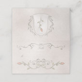 PLAATSKAART | Elegant Roos van Beauty Wedding Plaatskaartje (Buitenkant ongevouwen)