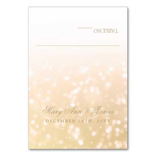 Plaatskaarten gouden borkeh Sparkle Lights Kaart (Voorkant)