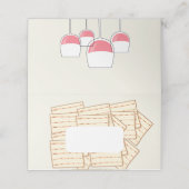 plaatskaarten met wijn en matzah plaatskaartje (Buitenkant ongevouwen)