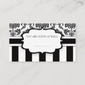 Plaatskaarten met zwarte en witte streepjes plaatskaartje (Achterkant)